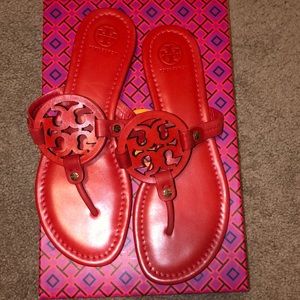 Red tory burch sandals